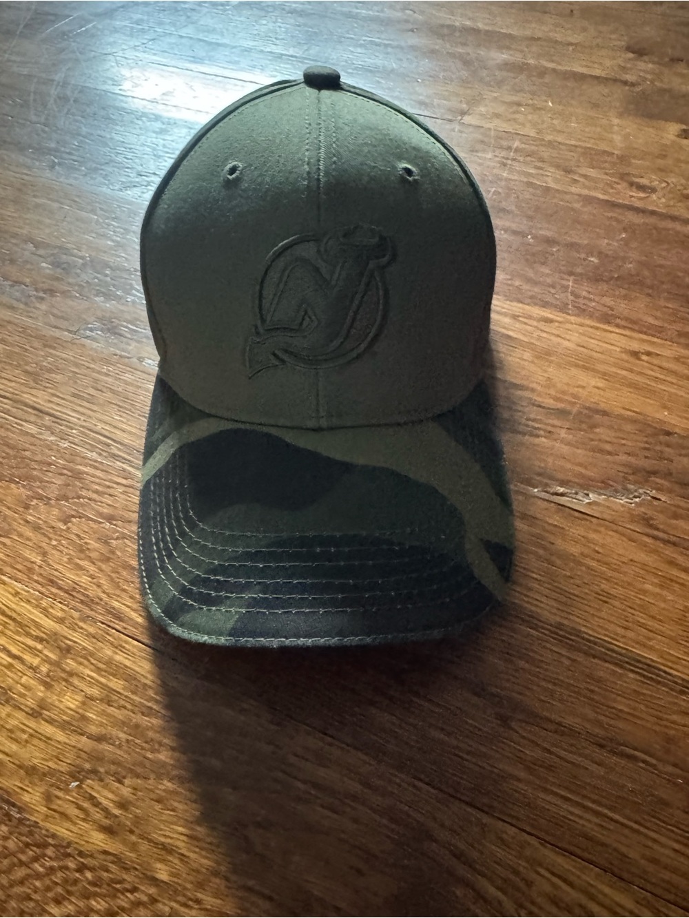 NJ Devils Melonwear Olive Green Monochrome Adjustable Hat Cap